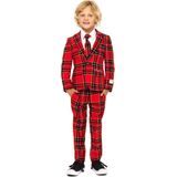 OppoSuits The Lumberjack - Jongens Kostuum - Rood - Kerst - Maat 92/98