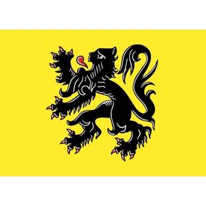 10x Vlaanderen provincie vlag stickers 7.5 x 10 cm - Vlaanderen thema decoratie