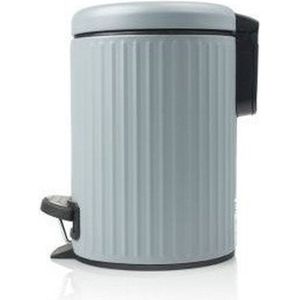 Pedaalemmer/vuilnisbak - grijsblauw- 3 liter - Kleine prullenbakken