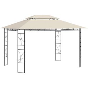 vidaXL - Prieel - 160 - g/m² - 4x3x2,7 - m - crèmekleurig