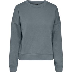 Pieces Dames Sweater - Groen - Loungewear Top - Dames trui zonder print - Maat L