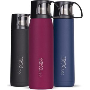 Thermosfles met beker ""Follow"" - 450ml, 700ml, 1l - lekvrij, BPA-vrij - roestvrijstalen thermosfles, isolatiefles voor koffie, thee - perfect voor buiten, werk, kinderen, school, baby