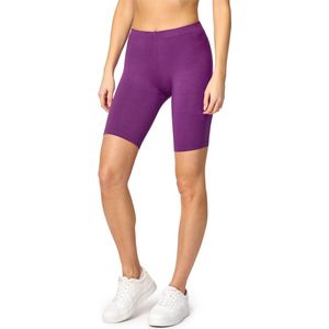 Bellivalini BLV-BLV50-149-LE Dames Leggings - Sport - Vrijetijdsbroek - Kort - Viscose - Sporbroek - Yogabroek - Paars - L