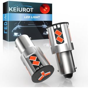 LED-lampen BA9S T4W voor auto interieur verlichting - Rood 2 stuks