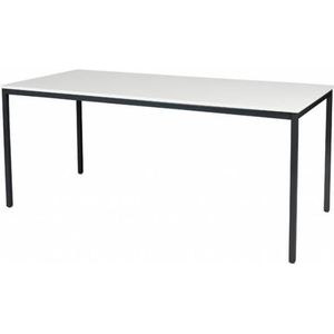 Bureautafel - Domino Basic 180x80 wit - zwart frame