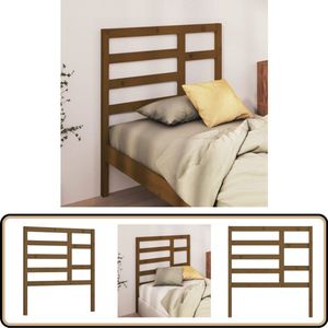 vidaXL Hoofdbord - Massief Grenenhout - Honingbruin Hoofd Bord - Hoofdeinde - Bed Frame - Grenenhout Meubels - Klassieke Stijl