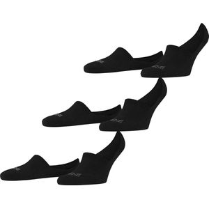 FALKE Step High Cut 3-Pack onzichtbare antislip duurzaam katoen multipack footies heren zwart - Maat 47-50