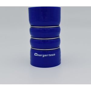 Dubbele balg koppelstukken silicone - Blauw, 70mm