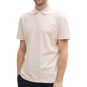 Tom Tailor - Polo Korte mouw - Heren - M - Wit - Katoen - 1045629