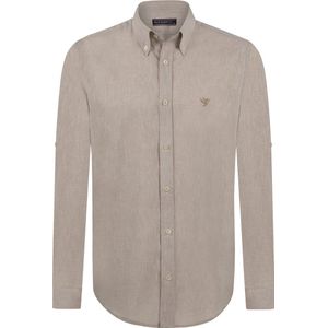 Felix Hardy Overhemd - Overhemden - Katoen Linnen Heren Beige - M