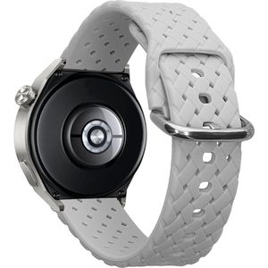 kwmobile smartwatch bandje geschikt voor Huawei Watch GT 3 Pro (43mm) / Watch GT 3 (42mm) bandje - Horlogebandje van gevlochten silicone in grijs