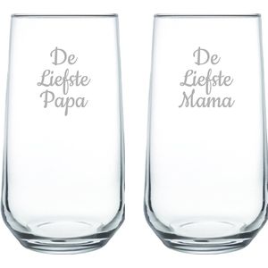 Gegraveerde Drinkglas 47cl De Liefste Mama-De Liefste Papa