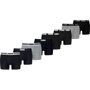 Puma Boxershorts - 8 pack heren boxers - Black/Grey - Heren Ondergoed - Maat L