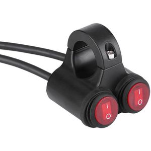 22mm Universele Motorfiets Stuur Dual Control Knop Schakelaar voor 7/8 ""(22mm) Diameter Stuur - Zwarte uitvoering