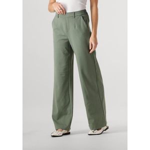 Object Objlisa Wide Pant Dames - Chino - Pantalon - Olijf - Maat 42