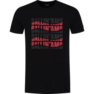 Ballin Amsterdam - Heren Slim fit T-shirts Crewneck SS - Black - Maat XL