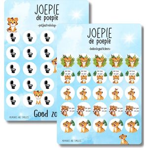 Zindelijkheidstraining Beloningssysteem voor Kinderen – Oefenen op een Potje met Stickervel en Beloningskaart (25 stuks) Tijger