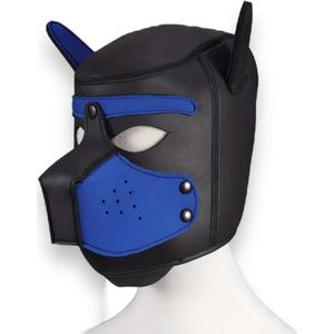 Verken Je Ondeugende Kanten Met De BDSM Honden Masker Blauw
