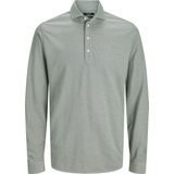 Jack & Jones Poloshirt Jprblarian Pique Tunic Shirt L/s Sm 12251118 Laurel Wreath/slim Fit Mannen Maat - M