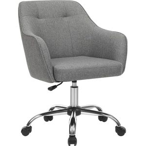 FurnStar bureaustoel - Comfortabel - Met wieltjes - Grijs