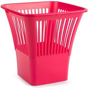 Plasticforte Afvalbak/vuilnisbak/kantoor prullenbak - plastic - fuchsia roze - 30 cm