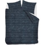 vtwonen Vintage Indigo dekbedovertrek - Lits-Jumeaux - 240x200/220 - Donker Blauw