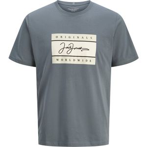 JACK&JONES JORFREDERIKSBERG BOX SCRIPT TEE SS CN LN Heren T-shirt - Stormy Weather Ss25