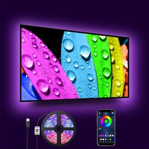 RGB LED Strip Lights met Bluetooth App voor TV Achtergrondverlichting - 4.5M Flexibele SMD 5050 Verlichting met Muzieksynchronisatie en Eenvoudige Installatie