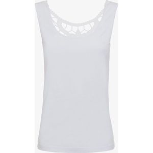 TwoDay dames singlet met kant wit - Maat 3XL