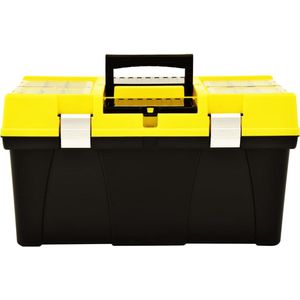 vidaXL Gereedschapskist - 595x337x316 mm - Kunststof Geel Gereedschapskist - Tool Box - Opbergsysteem - Gereedschap Organizer - Kastje