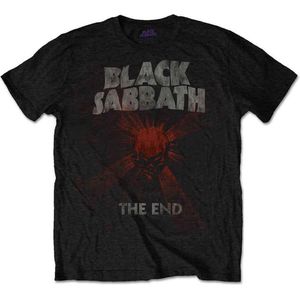 Black Sabbath - The End Mushroom Cloud Heren T-shirt - S - Zwart