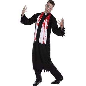 Funidelia | Zombie Priester Kostuum Voor voor mannen - Ondood, Halloween, Horror - Kostuum voor Volwassenen Accessoire verkleedkleding en rekwisieten voor Halloween, carnaval & feesten - Maat L - Zwart