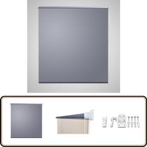 Verduisterend Rolgordijn - 100x230 cm - Grijs Rolgordijnen - Verduisterend - Grijze Rolgoirdijnen - Isolatiegordijnen - Slaapkamerrolgordenijn