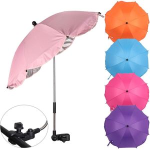BabySun Parasol voor kinderwagen, parasol voor pasgeborenen, universele zonwering voor pasgeborenen, opvouwbaar, met eenvoudige montage, paars