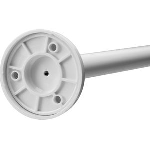 Telescopische douchegordijnstang - L-vormig - lengte 110-200 cm - wit