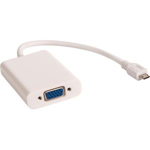 Micro USB naar VGA vrouwelijk adapter MHL Wit