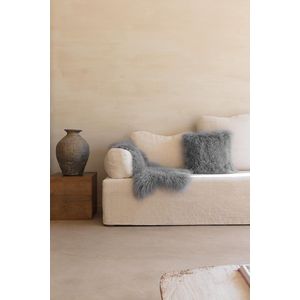 LIGNE PURE Lush – plaid – wol – eco – handmade - modern – luxueus - Grijs - 60x100