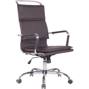 Bureaustoel - Bureaustoelen voor volwassenen - Design - Ergonomisch - Kunstleer - Donkerbruin - 58x63x120 cm