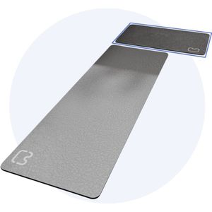 Keukenloper - Tapijt - 45 x 70 cm - Grijs - Keukenmat - Anti Slip - Beschermend - Eenvoudig te reinigen