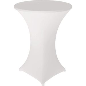 Statafelhoezen, set van 2 stretchhoezen, tafelhoes, statafelhoezen, decoratie voor cocktailparty, bruiloft, banket, (70 x 110 cm, wit)