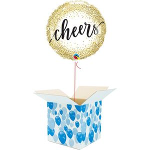 Helium Ballon gevuld met helium - Cheers! - Cadeauverpakking - Proost! Champagneglazen - Folieballon - Helium ballonnen gevuld