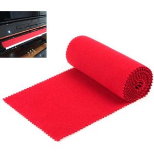 Zachte Rode Piano Key Cover Toetsenbord Stofkap - Loper voor Piano - Pianoloper - Stof op piano voorkomen