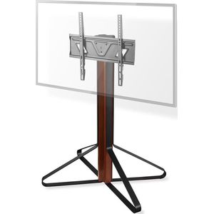 Nedis TV Vloerstandaard - 43 - 65 "" - Maximaal schermgewicht: 35 kg - Fixed Design - Aanpasbare vooraf ingestelde hoogtes - Aluminium / Staal - Zwart