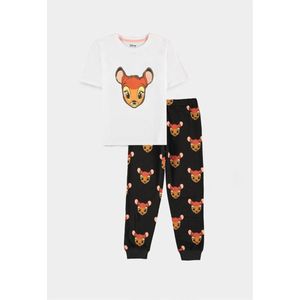Disney Bambi - Bambi face Kinderpyjama - Kids 122 - Wit/Zwart