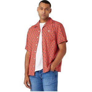Wrangler 1 Pocket Resort Oversized Shirt Met Korte Mouwen Oranje XL Man