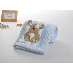 Baby deken - 75 x 100 cm - Wiegendeken - Zachte stof -  Babydekentje - hoge kwaliteit - Wikkeldeken - Speeldeken - Kraamcadeau – Fleece – Bruin beertje