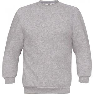 Sweatshirt Kind 7/8 Y (7/8 ans) B&C Ronde hals Lange mouw Heather Grey 80% Katoen, 20% Polyester