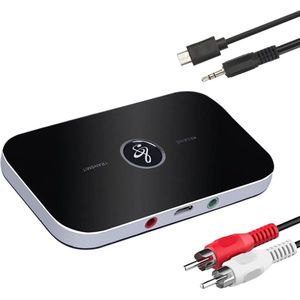 ApexArte® Bluetooth Receiver Aux - Ontvanger - Carkit - Zwart