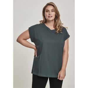 Urban Classics - Extended Shoulder Dames T-shirt - Groen