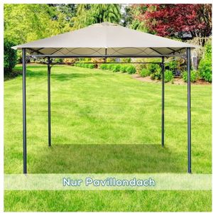 Ersatzdach voor Paviljoen met Sonnenschutz Polyester in Beige, 2,98 x 2,95 m